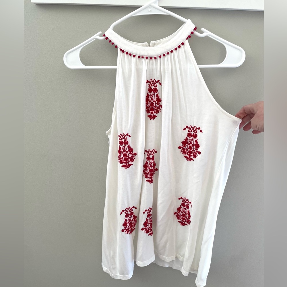 Loft embroidered top